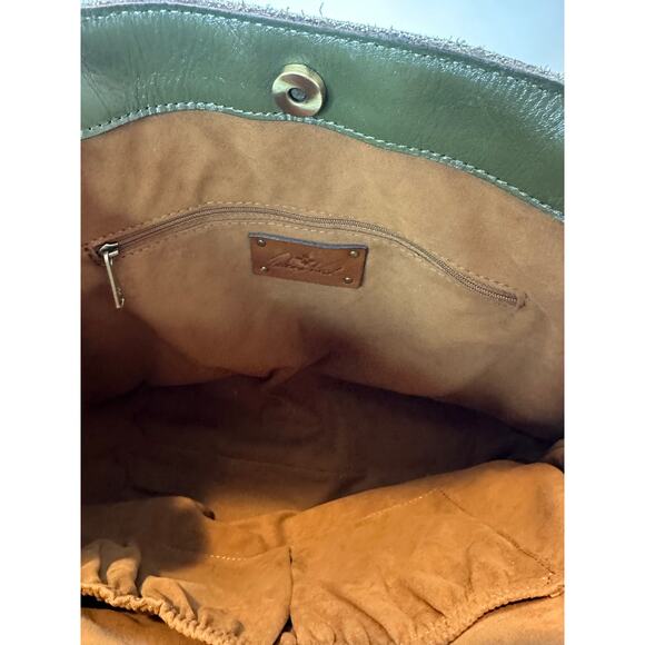Patricia Nash Green Leather Tote Bag - Picture 6 of 8